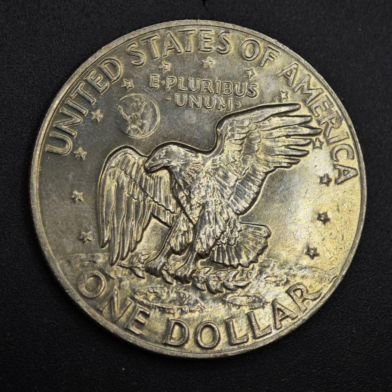 【淘币小摊】实时拍第八百一十拍   散币场   满百包邮可预留二周 每周一统一发货   美国1977年月球鹰一元原光品