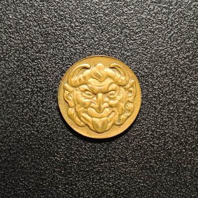 【德藏】世界币章拍卖第155期（拍品征集中~欢迎藏友联系） - 1921年 德国德紧时期塔勒面具5马克铜币 少见品种！直径约：16mm；重约：1.7g