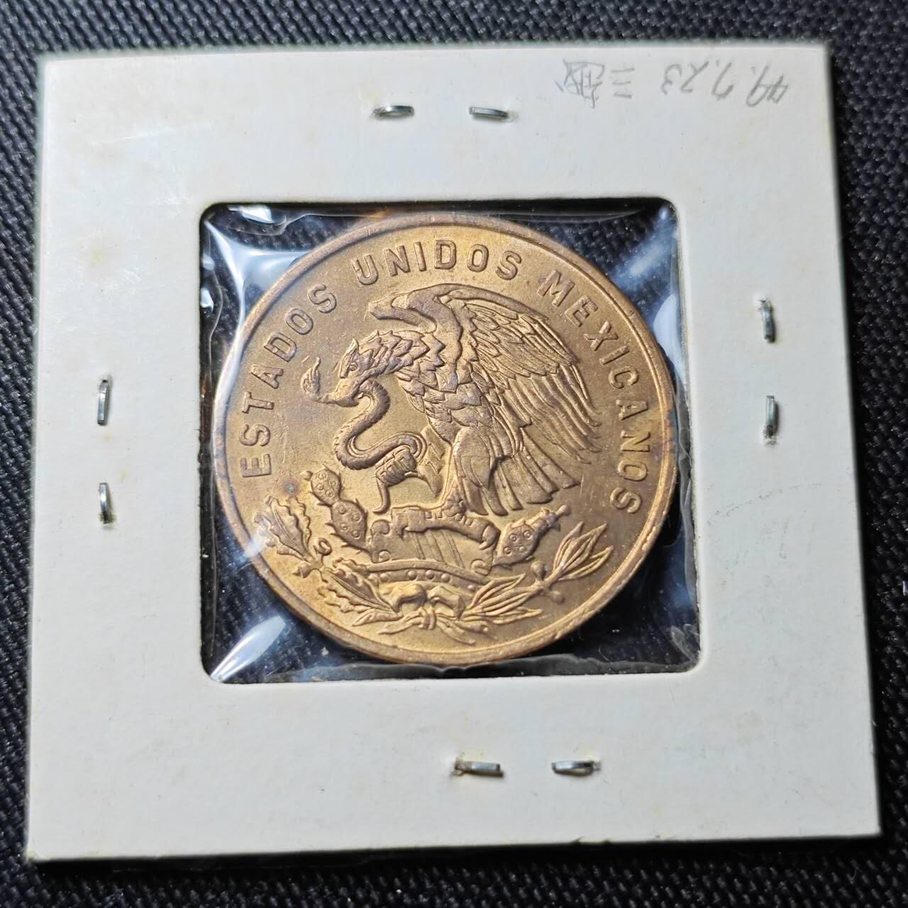 KK钱币收藏小铺 （套币 好品/批量散币 银币）专场  2月预留时间 周末发货   1965墨西哥20分铜币 好品