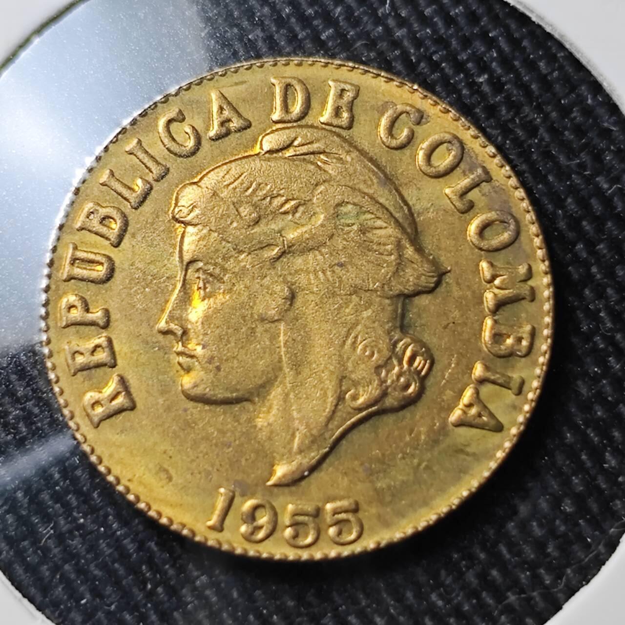 KK钱币收藏小铺 （套币 好品/批量散币 银币）专场  2月预留时间 周末发货  1955哥伦比亚2分铜币 好品