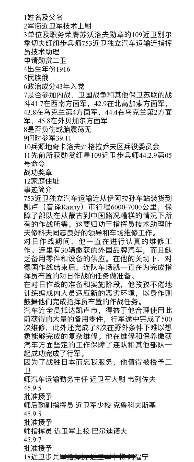 大猫徽章拍卖 第283期 二级卫国带证书+战功奖章套 带证，对日事迹