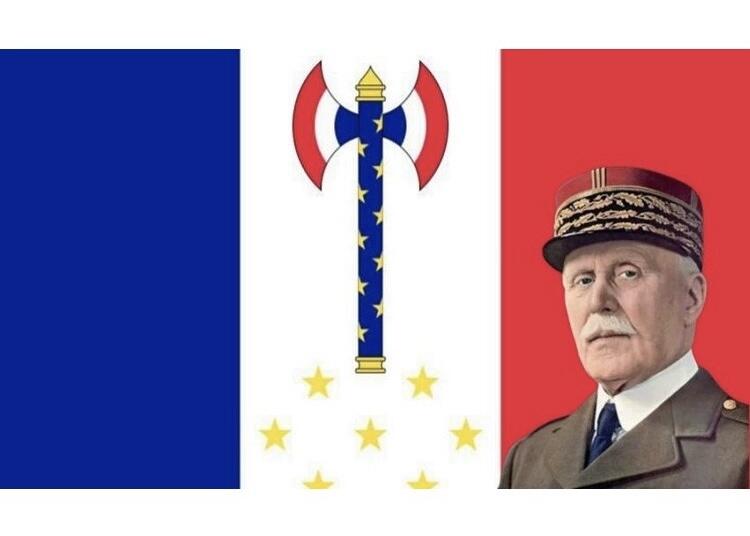 【艺术】德国第三帝国占维希法国 艺术大章1941年 贝当元帅当总理 高浮雕精制超大铜章 68MM 148克