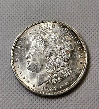 甄臻铺-世界币章拍卖（第40期）送拍享返佣金等优惠多多 - UNC美国1921年摩根一美元银币，原色银光品相好，非常不错的状态，细节见图