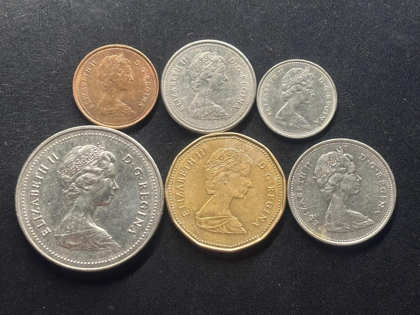 邮泉阁限时拍卖第三十七场 英国殖民地、属地硬币专场（硬币在国外。请付邮费6元。） 加拿大青年版6枚