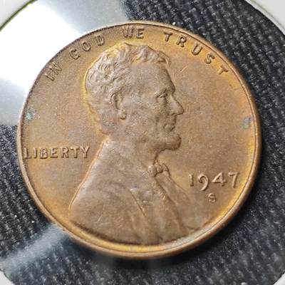 KK钱币收藏小铺 （套币 好品/批量散币 银币）专场  2月预留时间 周末发货 -   1947美国麦穗一分铜币 S厂 好品