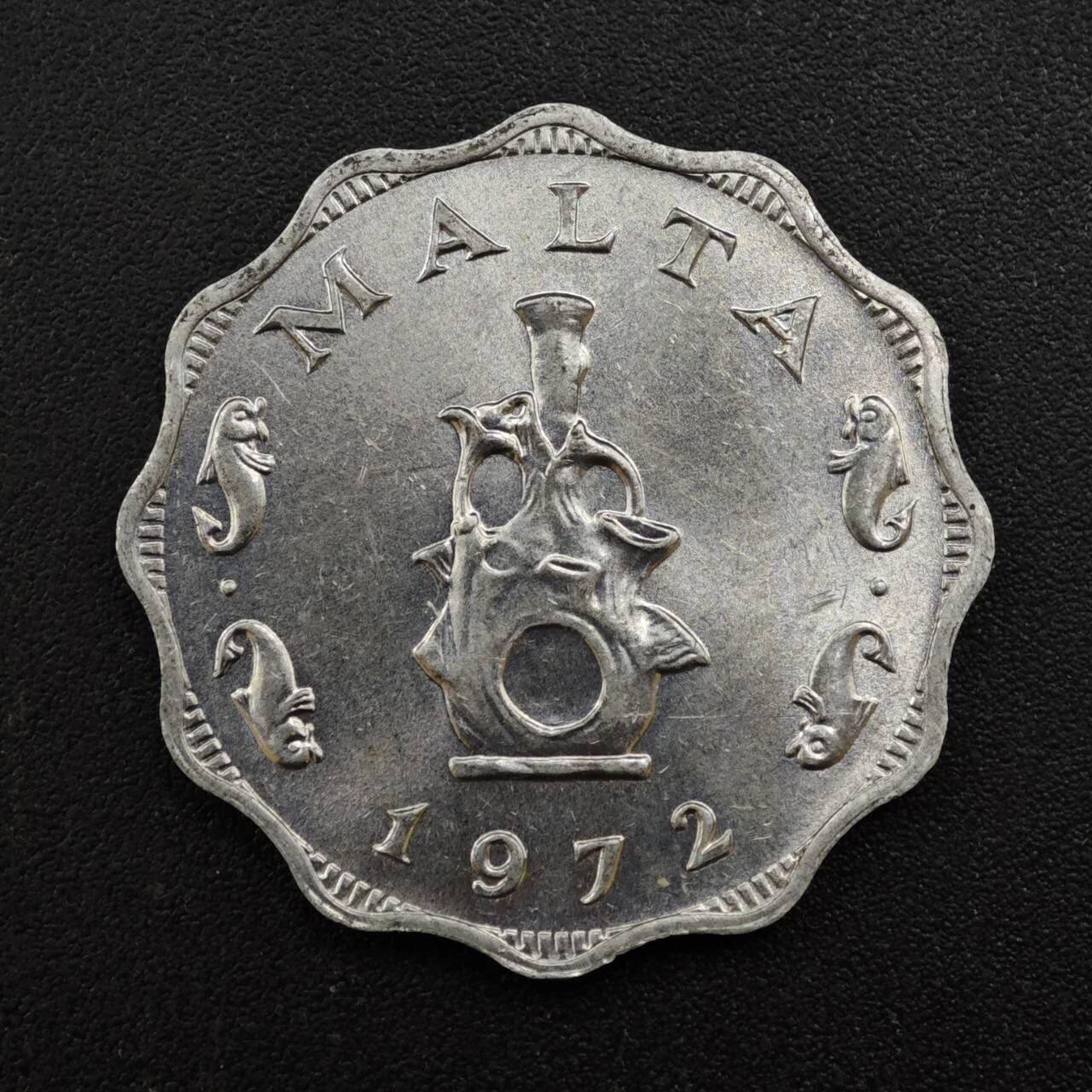 【淘币小摊】实时拍第八百一十拍   散币场   满百包邮可预留二周 每周一统一发货   马耳他1972年5米尔铝币