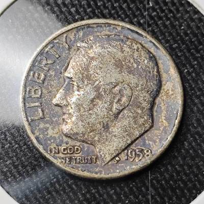 KK钱币收藏小铺 （套币 好品/批量散币 银币）专场  2月预留时间 周末发货 -  1958美国10分银币