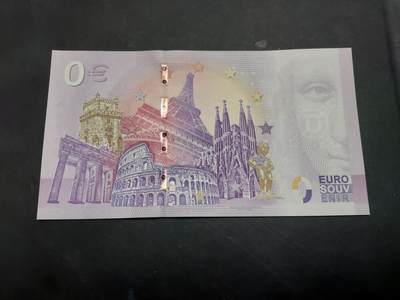 博彦收藏  4月25日 8点  钱币专场 欧洲 2021牛 0 欧元纪念钞  非真钞 UNC 