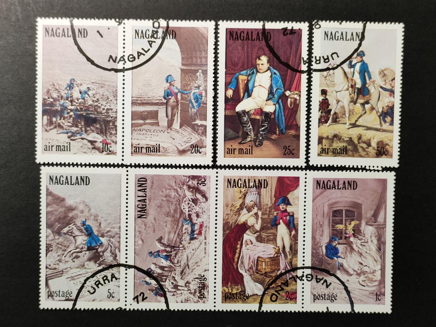 ↓君缘收藏663期☞钱币邮品↓无佣金、可寄存、满30元包邮  那加兰邮票，1972年拿破仑指挥战斗等邮票