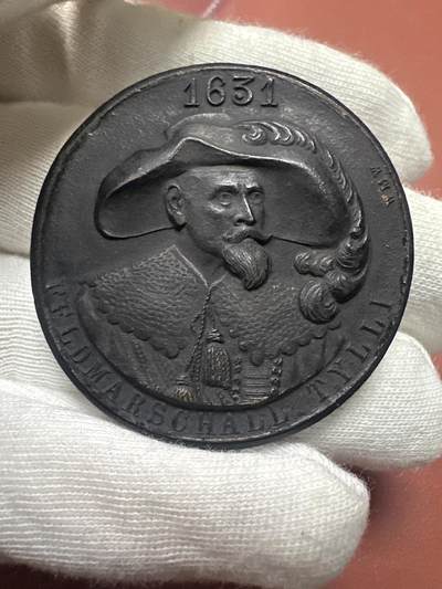 12.4铜章专场 - 1923年纪念德国浪漫之路名城——罗滕堡著名历史传说“获救的酒杯”的纪念章 铸铝