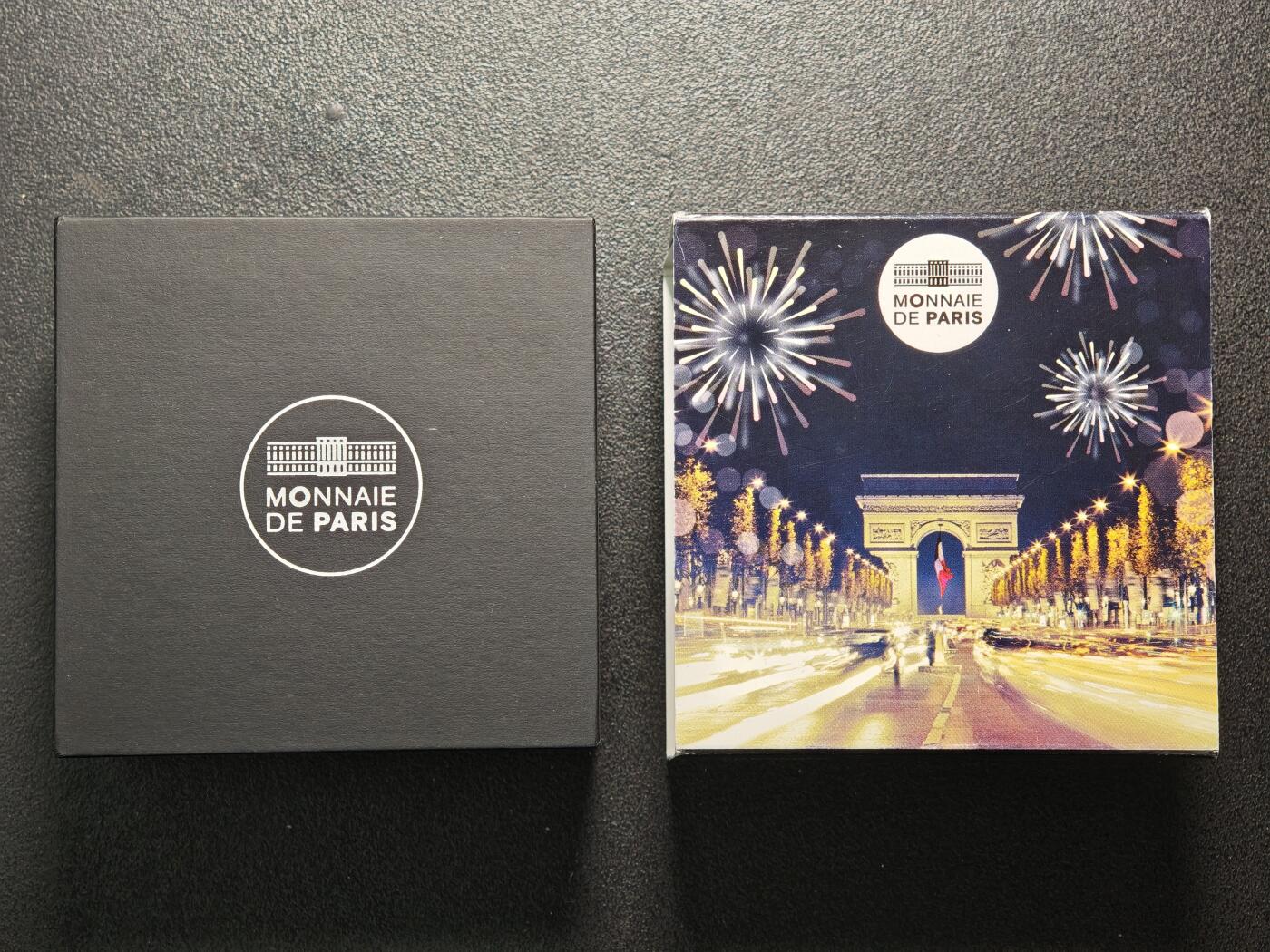 【德藏】世界币章拍卖第155期（拍品征集中~欢迎藏友联系） 2020年 法国香榭丽舍大街10欧元纪念银币 原盒 带证书  直径约：37mm；重约：22.2g