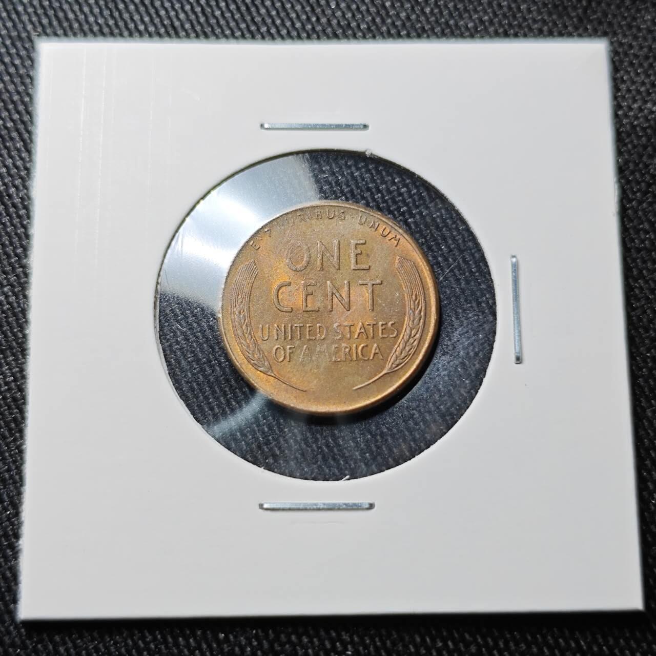 KK钱币收藏小铺 （套币 好品/批量散币 银币）专场  2月预留时间 周末发货   1949美国麦穗一分铜币 S厂 好品