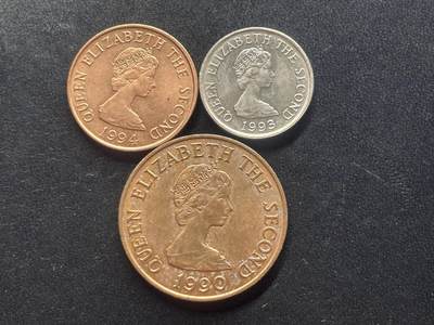 邮泉阁限时拍卖第三十七场 英国殖民地、属地硬币专场（硬币在国外。请付邮费6元。） - 泽西岛3枚