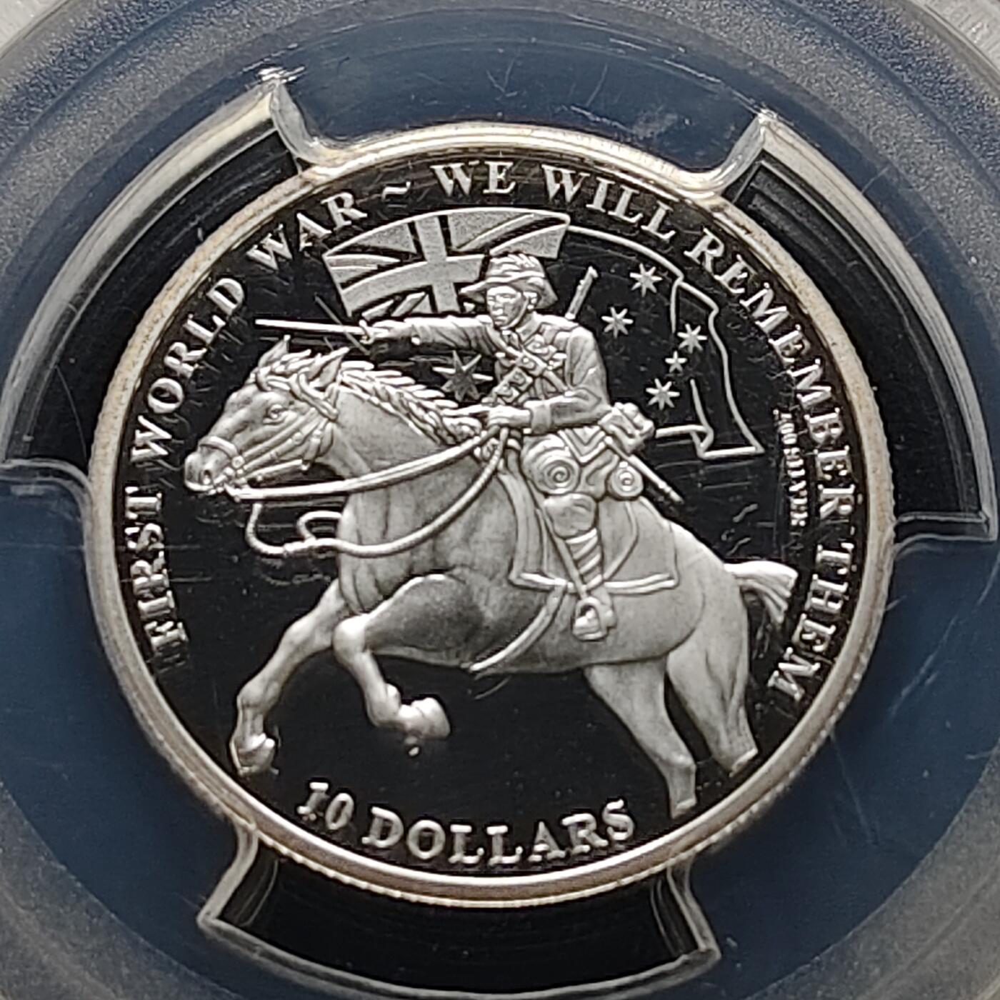 【全场包邮】纯粹捡漏拍481场（免费代拍第18场） 基里巴斯2017年10元铭记一战系列纪念精制纪念银币-PCGS PR69 DCAM