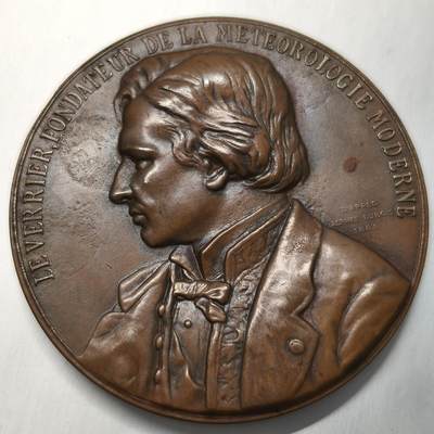 老蟹的宝藏🏴‍☠️ IV - 法国1884年铜章-Dubois-SCIENCES & SCIENTIFIQUES Médaille, Urbain Le Verrier