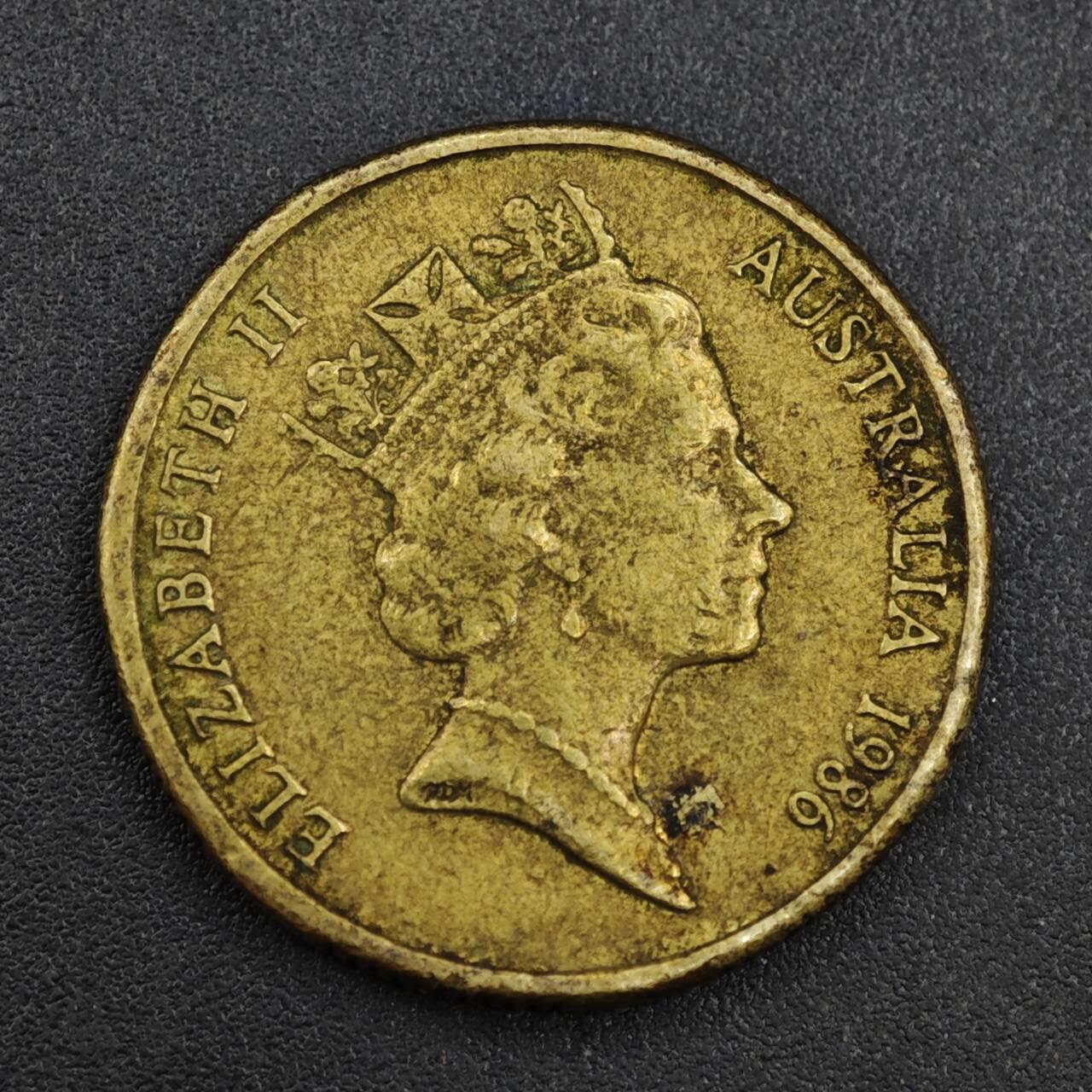 【淘币小摊】实时拍第八百一十拍   散币场   满百包邮可预留二周 每周一统一发货   澳大利亚1986年1元和平年铜币