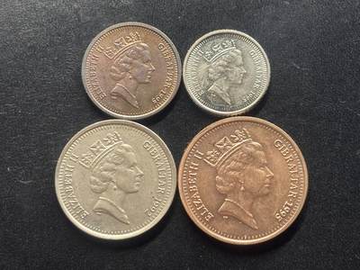 邮泉阁限时拍卖第三十七场 英国殖民地、属地硬币专场（硬币在国外。请付邮费6元。） - 直布罗陀4枚