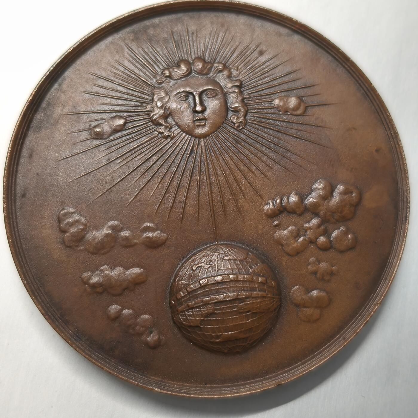 老蟹的宝藏🏴‍☠️ IV 法国1884年铜章-Dubois-SCIENCES & SCIENTIFIQUES Médaille, Urbain Le Verrier