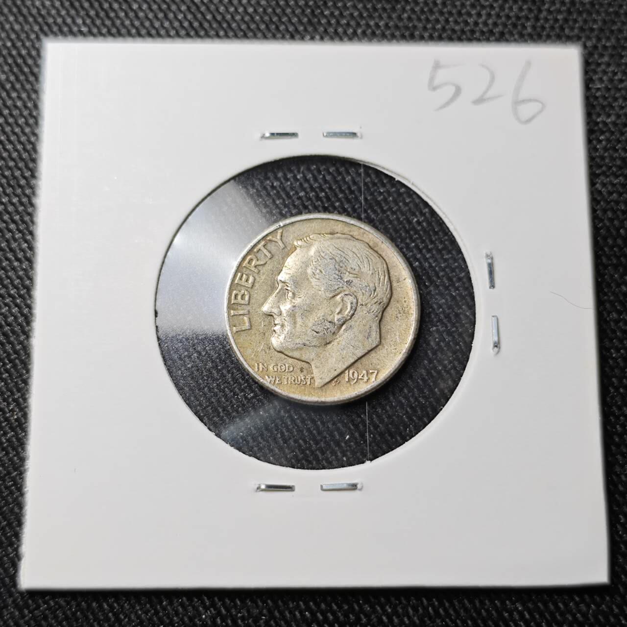 KK钱币收藏小铺 （套币 好品/批量散币 银币）专场  2月预留时间 周末发货  1947美国10分银币