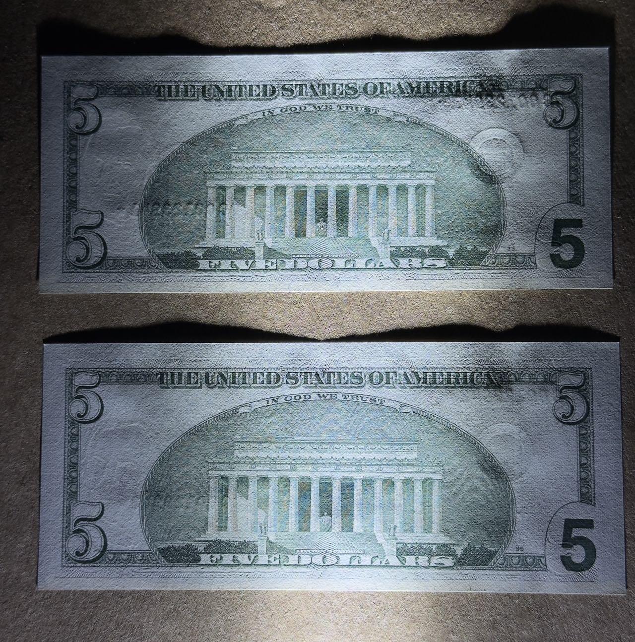 【礼羽收藏】🌏世界钱币拍卖第113期 03年大头5美元补号两张连号unc品相