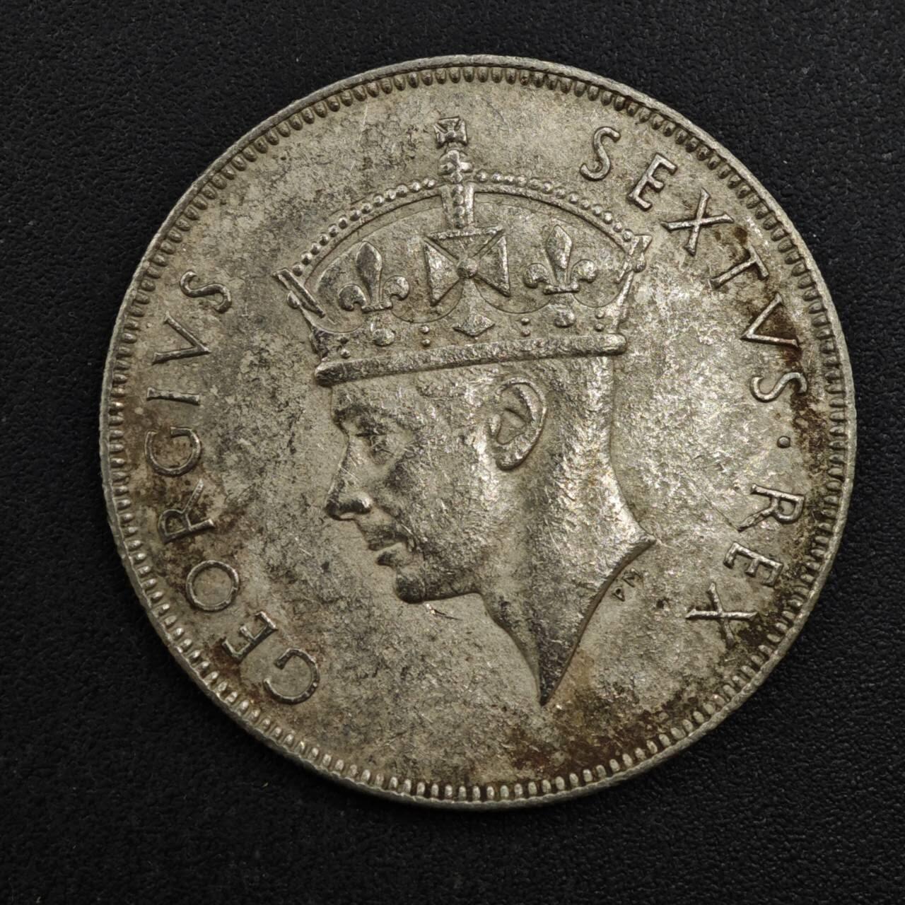 【淘币小摊】实时拍第八百一十拍   散币场   满百包邮可预留二周 每周一统一发货   英属东非1950年乔治六世一先令镍币