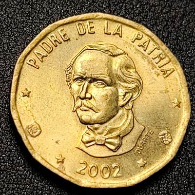 泉币菌-第141场-精品福利场（之前场次29日、30日发货，敬请谅解） - 铜光 多米尼加1比索硬币铜币  直径25mm 