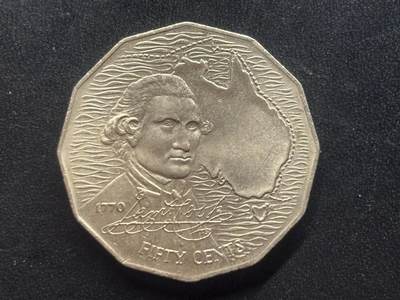 邮泉阁限时拍卖第三十七场 英国殖民地、属地硬币专场（硬币在国外。请付邮费6元。） - 澳大利亚1970年50分纪念币