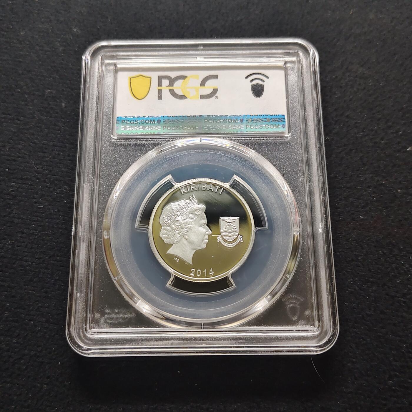 【全场包邮】纯粹捡漏拍481场（免费代拍第18场） 基里巴斯2014年10元铭记一战系列奔赴精制纪念银币-PCGS PR69 DCAM