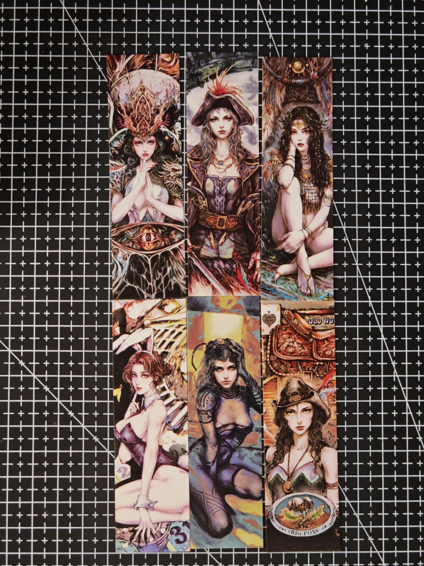 琦卡当当铺≯第23期★★回馈活动~买卖全部0佣金★★~【9点40结束】扫码加群抽[包邮券]~周六结束 睿作· 100 GIRLS 系列-特选书签-书签尺寸:3*10 cm-进口绒棉纸-6个