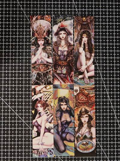 琦卡当当铺≯第23期★★回馈活动~买卖全部0佣金★★~【9点40结束】扫码加群抽[包邮券]~周六结束 - 睿作· 100 GIRLS 系列-特选书签-书签尺寸:3*10 cm-进口绒棉纸-6个