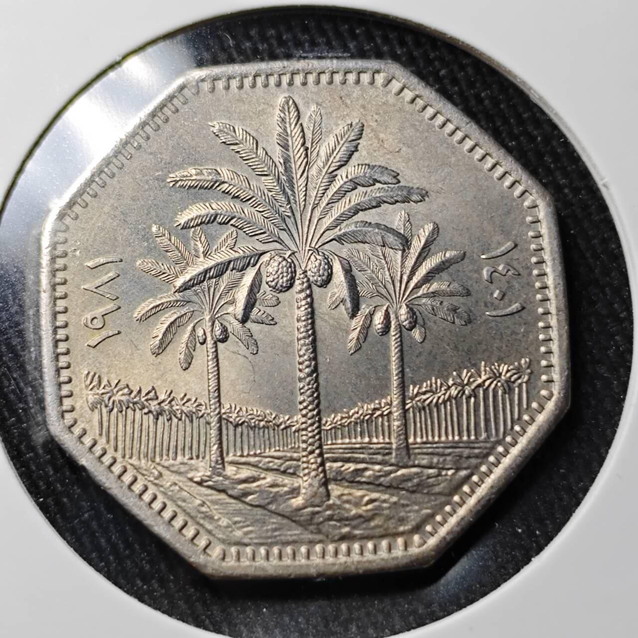 KK钱币收藏小铺 （套币 好品/批量散币 银币）专场  2月预留时间 周末发货  伊拉克250费尔 好品椰树