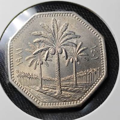 KK钱币收藏小铺 （套币 好品/批量散币 银币）专场  2月预留时间 周末发货 -  伊拉克250费尔 好品椰树