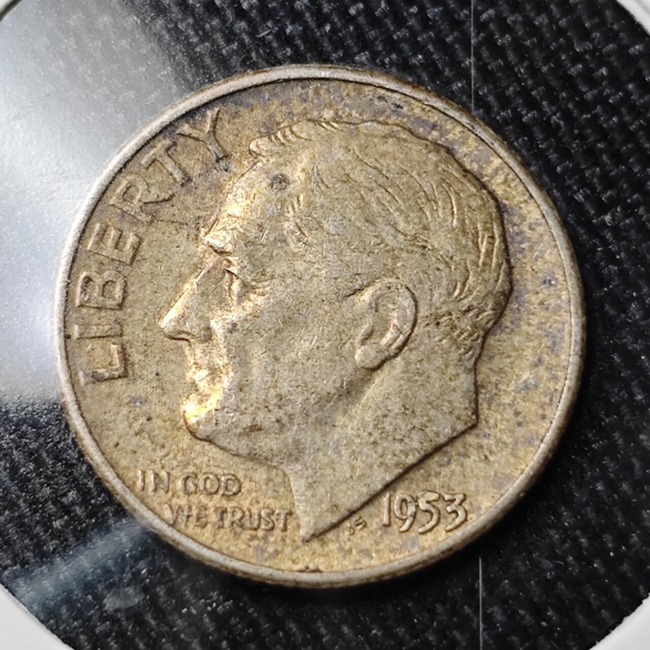 KK钱币收藏小铺 （套币 好品/批量散币 银币）专场  2月预留时间 周末发货  1953美国10分银币