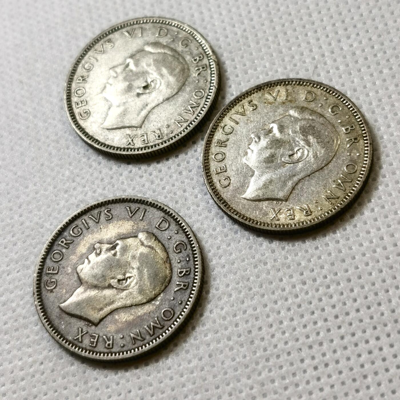 甄臻铺-世界币章拍卖（第40期）送拍享返佣金等优惠多多 英国乔治六世1先令3枚 苏格兰版