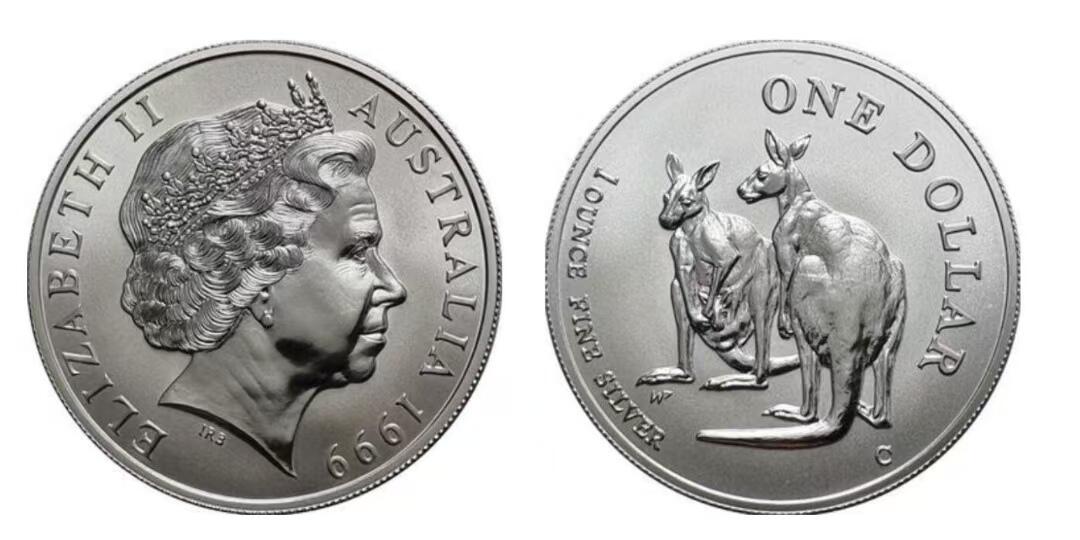 长老汇蛇年精选第七十九场拍卖 1996澳大利亚 1元 袋鼠主题 1盎司纯银纪念币，袋鼠系列稀少品种  TQG MS 70，黄色特殊壳