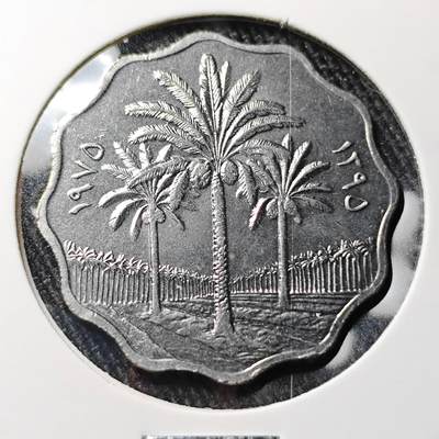KK钱币收藏小铺 （套币 好品/批量散币 银币）专场  2月预留时间 周末发货 -  伊拉克10费尔椰树  纪念币好品