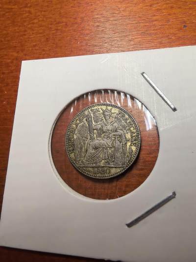 长老汇蛇年精选第七十九场拍卖 - 1920法属印度支那10分坐洋，克书MS60分120美金