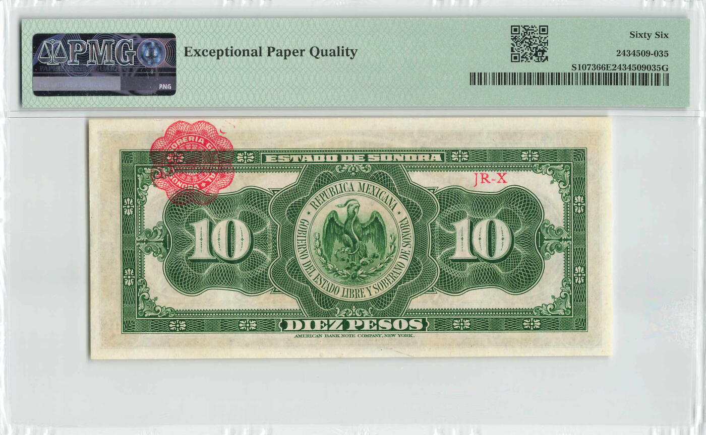 小福收藏拍卖第196期 评级币精选场 本期有68分倒置号布隆迪世界最大纸币 泰国69年10铢纪念钞0A冠百位倒置号  文莱06年500吉令特首年首冠 丹麦经典大松鼠 俄罗斯 玻利维亚 东加勒比 亚美尼亚等多国精美高分珍稀老钞精品纸币 墨西哥 1915年 10比索 百年老钞 数3 PMG66 EPQ 冠军分！！！