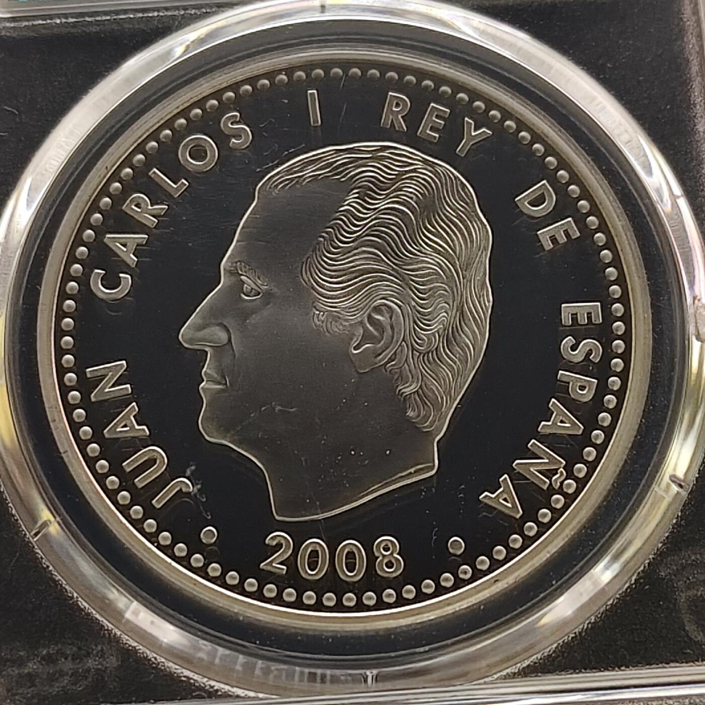 【全场包邮】纯粹捡漏拍481场（免费代拍第18场） 西班牙2008年10欧元智者阿方索十世精制纪念银币-PCGS PR69 DCAM