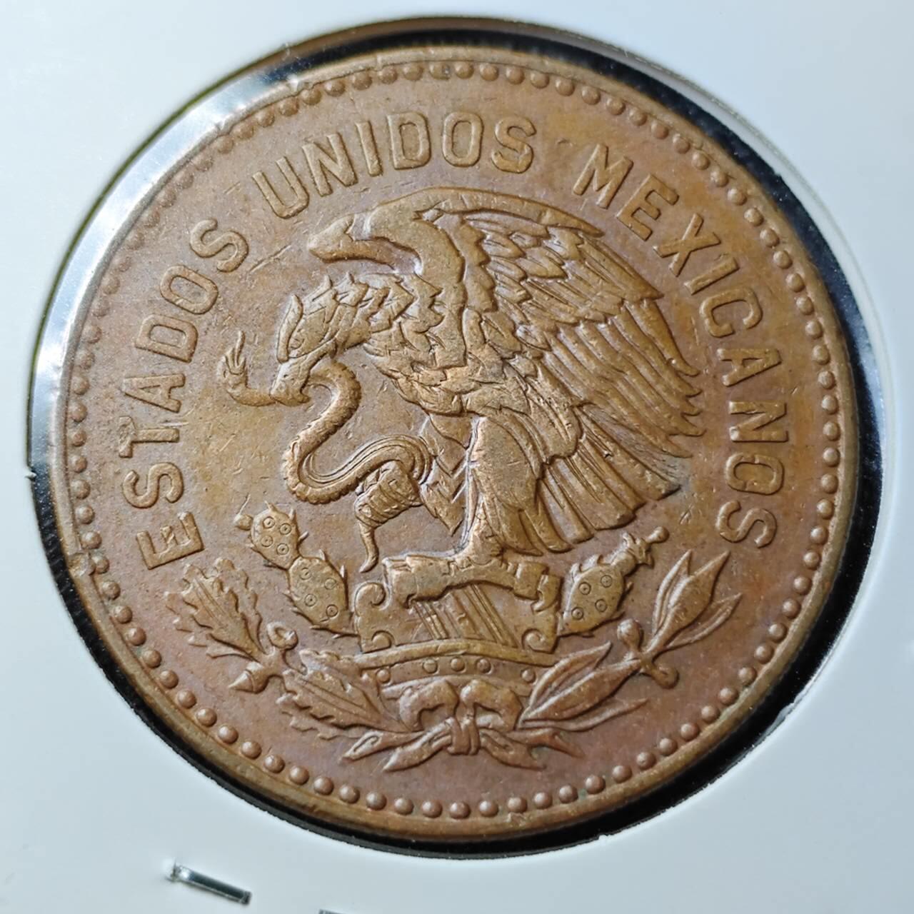 KK钱币收藏小铺 （套币 好品/批量散币 银币）专场  2月预留时间 周末发货  1959墨西哥酋长大铜币 通货好品无磕碰