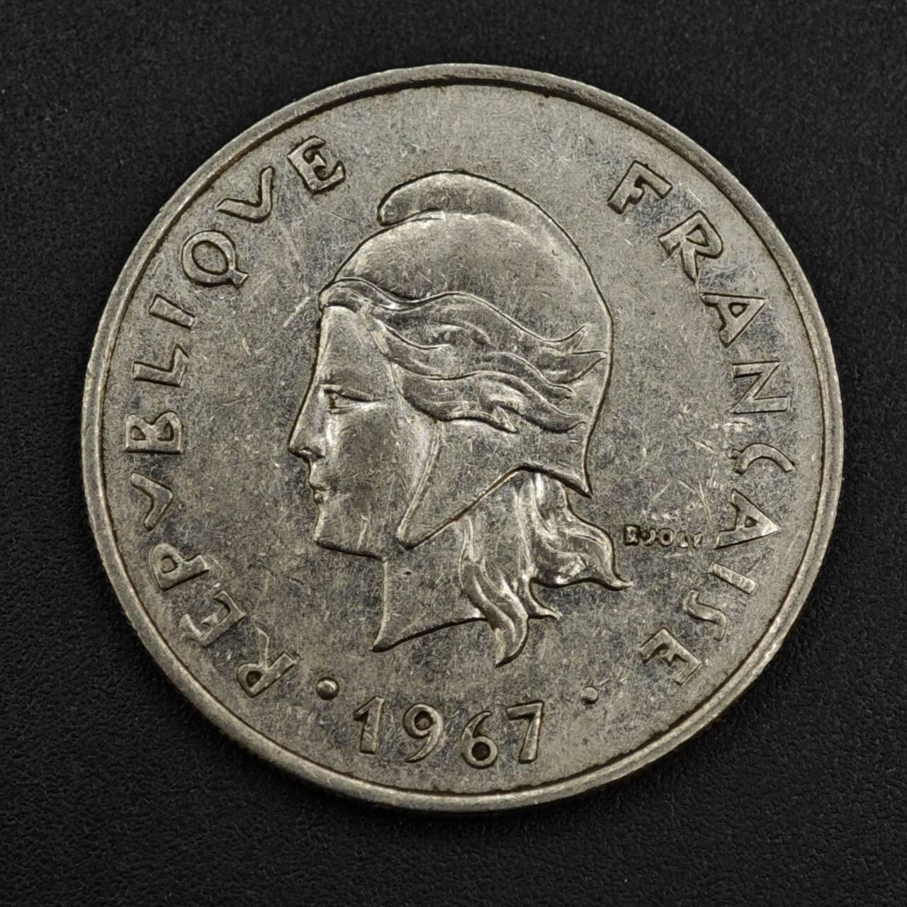 【淘币小摊】实时拍第八百一十拍   散币场   满百包邮可预留二周 每周一统一发货   赫布里底1967年20法郎镍币