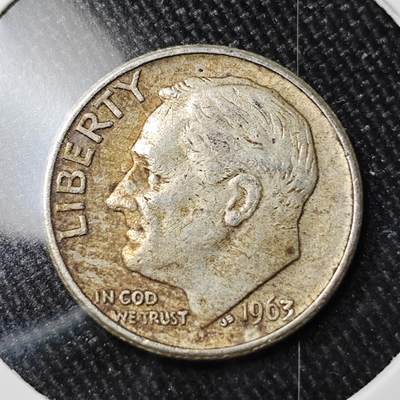 KK钱币收藏小铺 （套币 好品/批量散币 银币）专场  2月预留时间 周末发货 -  1963美国10分银币