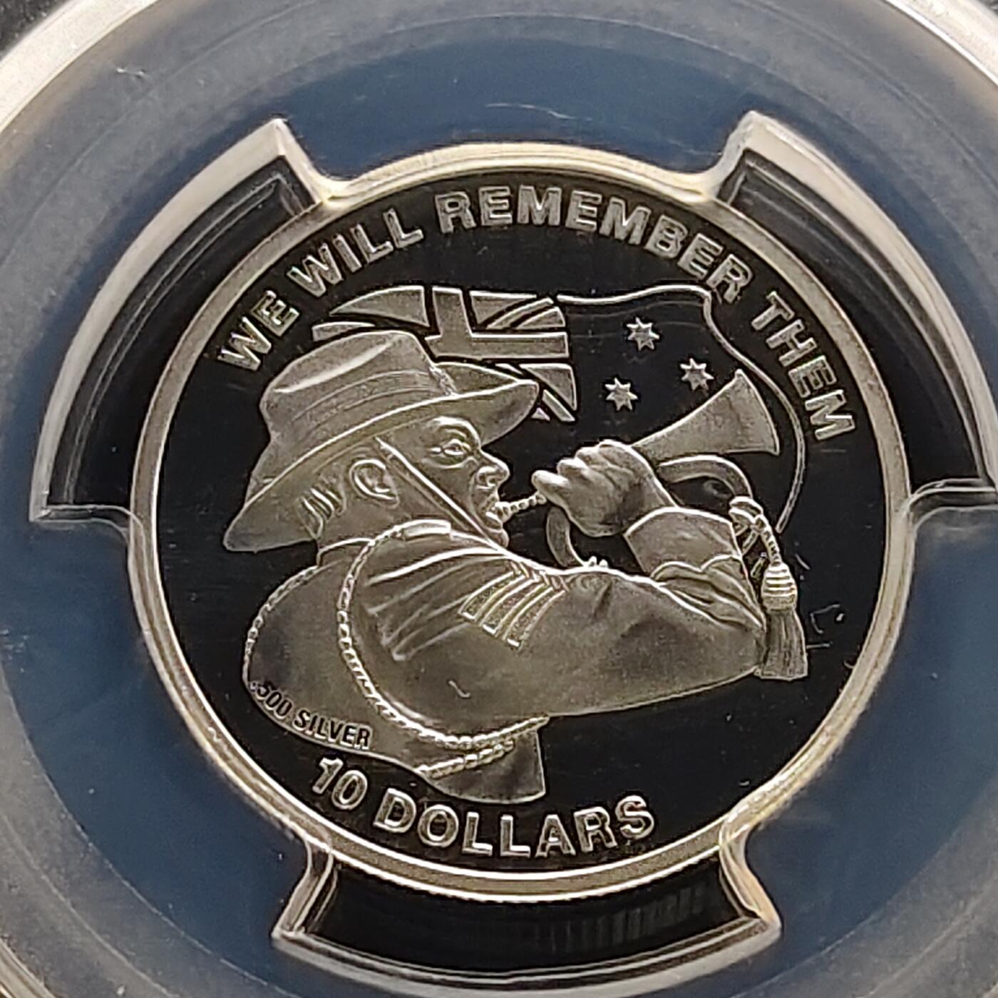 【全场包邮】纯粹捡漏拍481场（免费代拍第18场） 基里巴斯2013年10元铭记一战系列记住他们精制纪念银币-PCGS PR69 DCAM