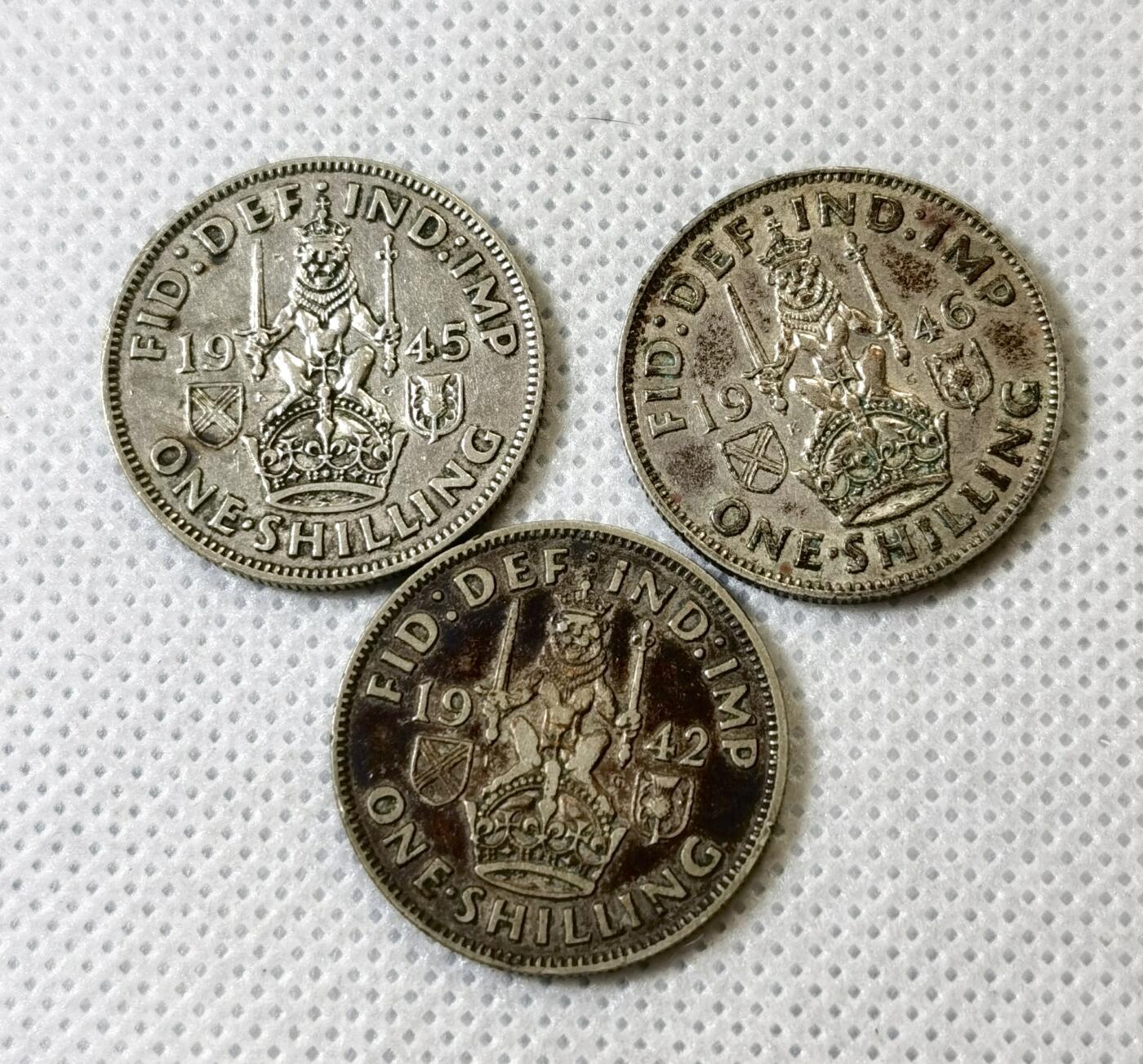 甄臻铺-世界币章拍卖（第40期）送拍享返佣金等优惠多多 英国乔治六世1先令3枚 苏格兰版