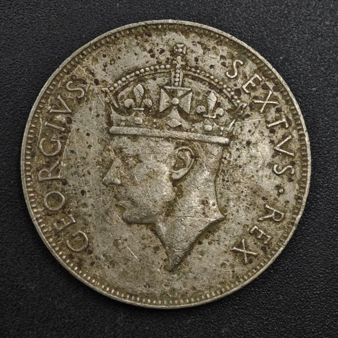 【淘币小摊】实时拍第八百一十拍   散币场   满百包邮可预留二周 每周一统一发货   英属东非1949年乔治六世一先令镍币