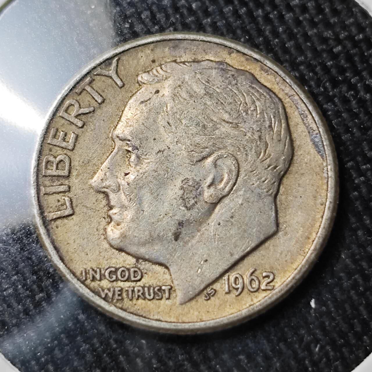 KK钱币收藏小铺 （套币 好品/批量散币 银币）专场  2月预留时间 周末发货   1962美国10分银币