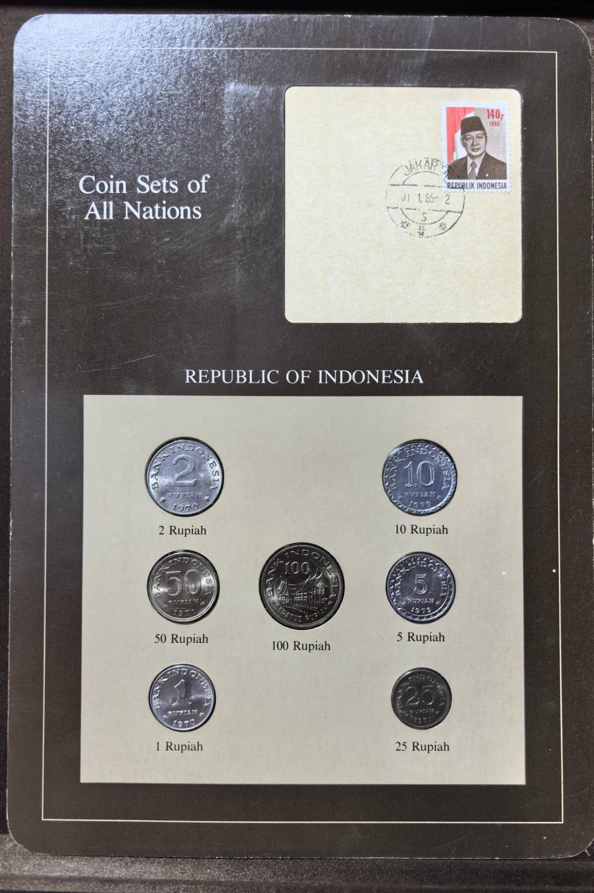 北京马甸外国币专卖第147期，外国币专场，陆续上拍，欢迎关注 福兰克林卡装：印度尼西亚套币