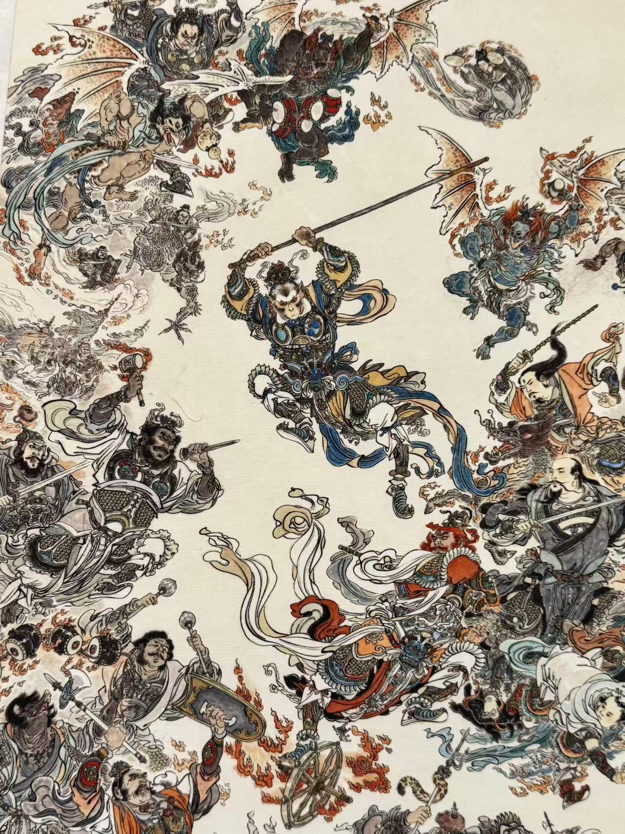 NO.16 好又多金牌大场，双11狂欢继续！每周一站式配齐，方便凑单！（周6晚8点截拍，卖家送拍0抽成！） 【亲签卷轴】李云中老师亲签 大闹天宫卷轴 挂在书房效果绝佳 【金猴奋起千钧棒，玉宇澄清万古埃】