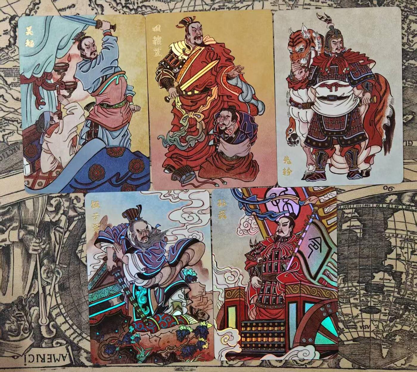 龙虎卡牌六五场 （无佣金，周六结拍，欢迎送拍） 彩闪5张全 超吉梦 天命封神 赵洛严-春秋名将