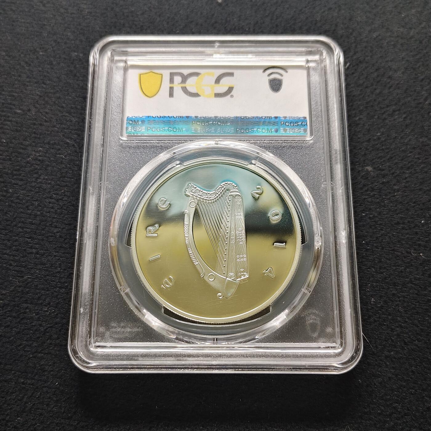 【全场包邮】纯粹捡漏拍481场（免费代拍第18场） 【少见】爱尔兰2014年10欧元男高音歌唱家约翰·麦科马克精制纪念银币-量8000-PCGS PR690 DCAM 